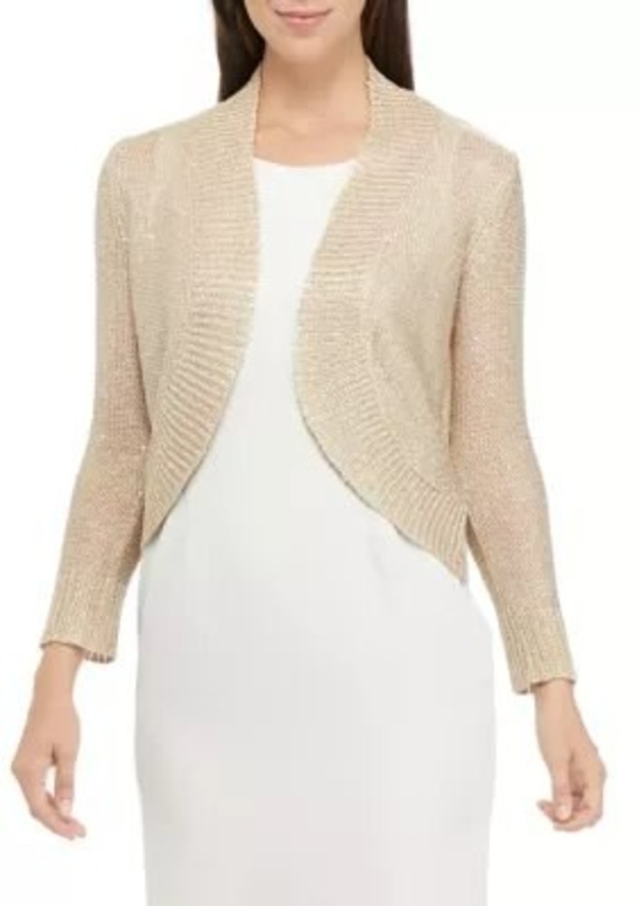 CHRIS McLAUGHLIN WOMEN LONG SLEEVE XL SHORT WASIT COVER UP CARDIGAN SWEATER